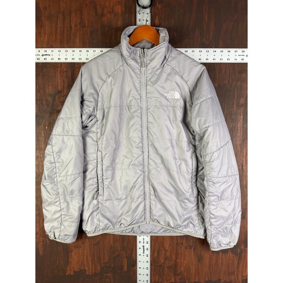The North Face Lightweight Insulated Puffer Jacket Gray Grey Silver Mens Small - Picture 2 of 10